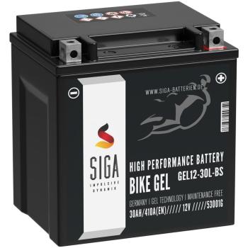SIGA Bike GEL Motorradbatterie 30Ah 12V
